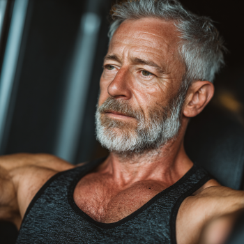 Старші люди займаються йогою